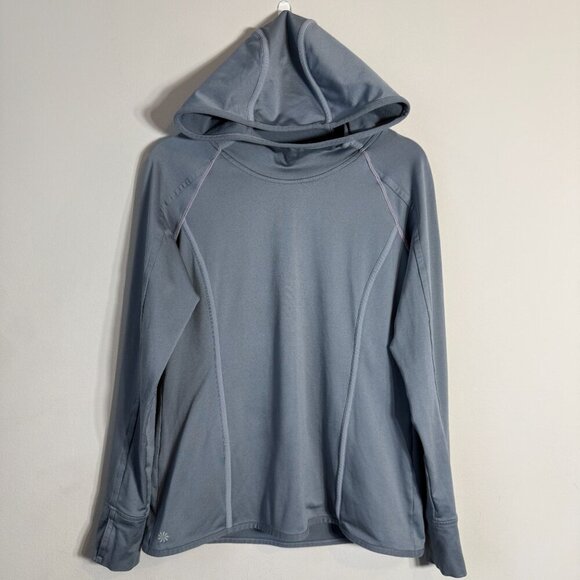Athleta Plush Tech Pullover Hoodie Women's Medium Gray Active Running Outdoor - Picture 4 of 13